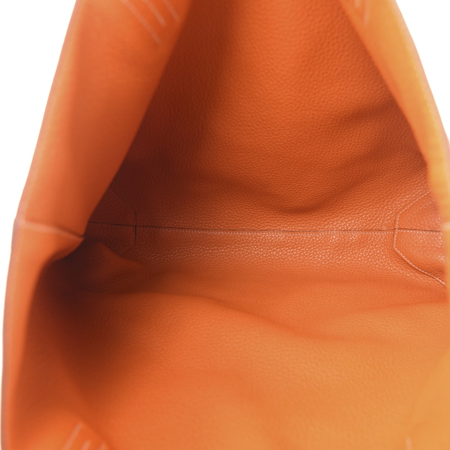 Taurillon Clemence Double Sens 36 Reversible Tote Orange Gold