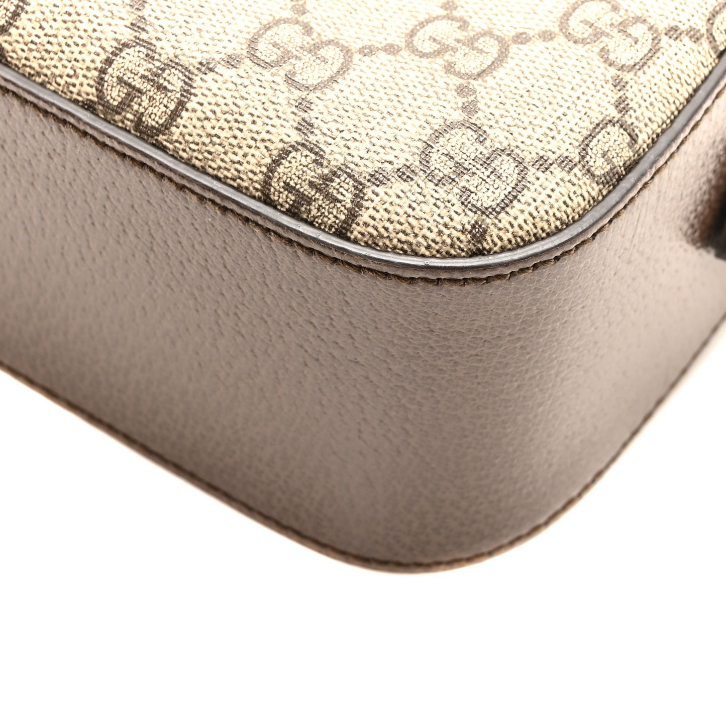 GG Supreme Monogram Web Neo Vintage Shoulder Bag Beige New Acero Crop