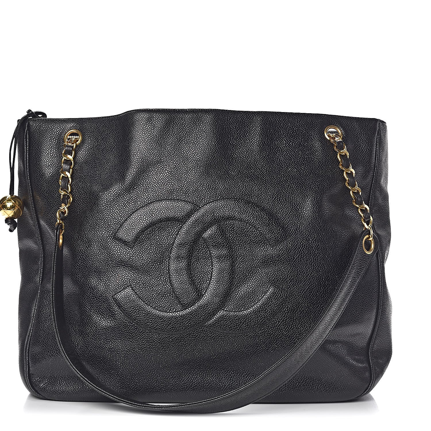 Chanel Caviar Large CC Shoulder Bag Black 1 of 11