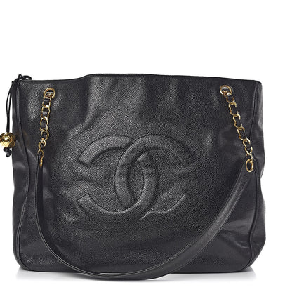 Chanel Caviar Large CC Shoulder Bag Black 1 of 11