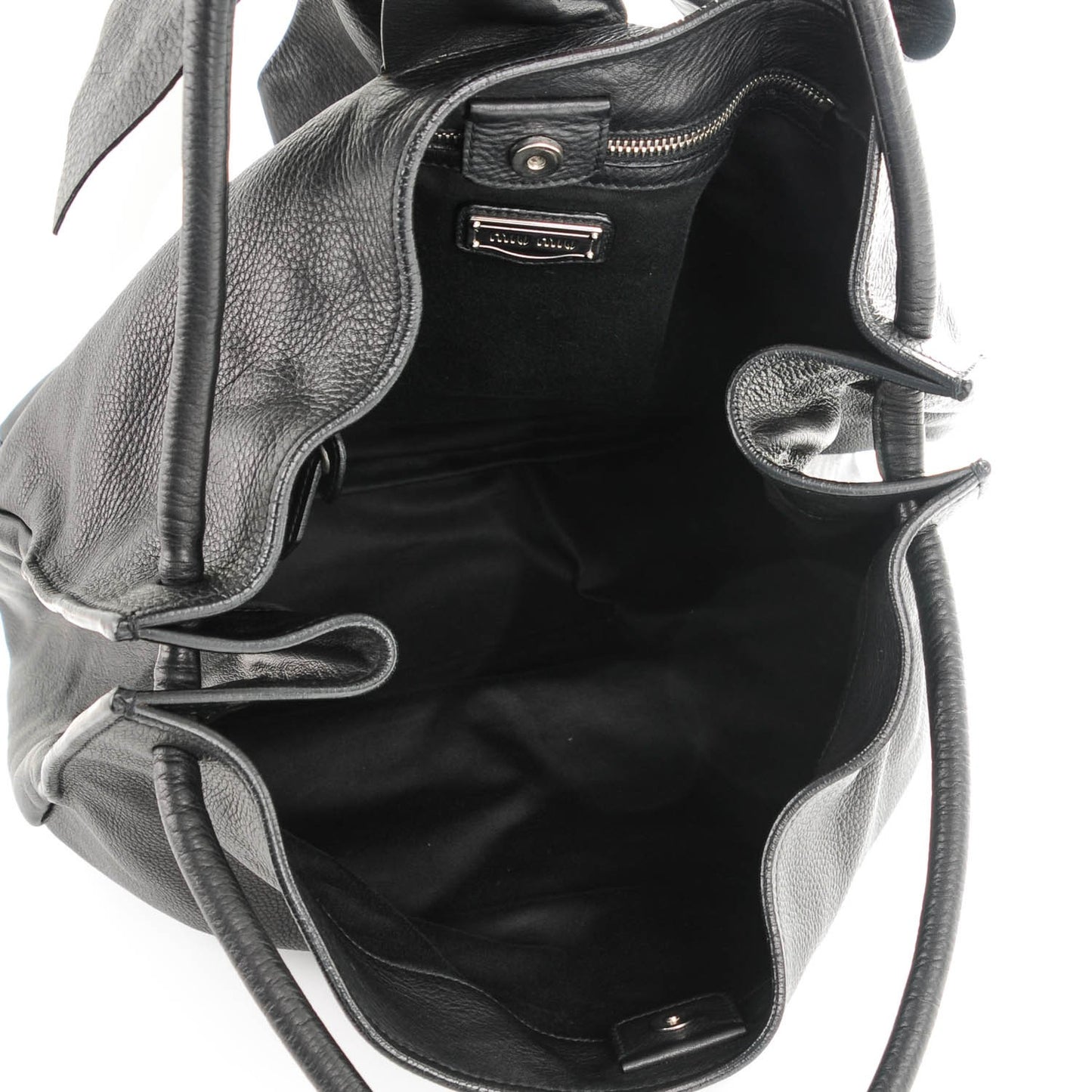 Vitello Bow Hobo Nero Black