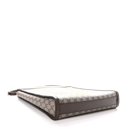 Gucci X BNF Supreme Monogram Textured Dollar Calfskin Bananya Print Top Slip Handle Tote Beige Ebony Multicolor New Acero 4 of 10