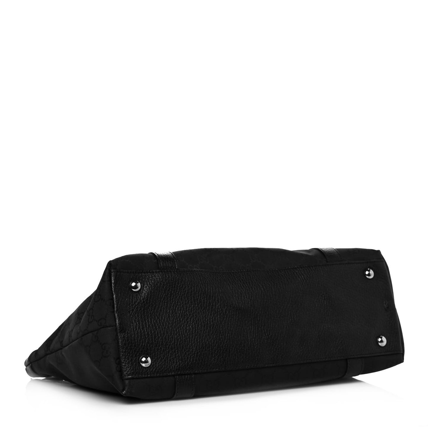 Nylon Monogram Medium Abbey Tote Black