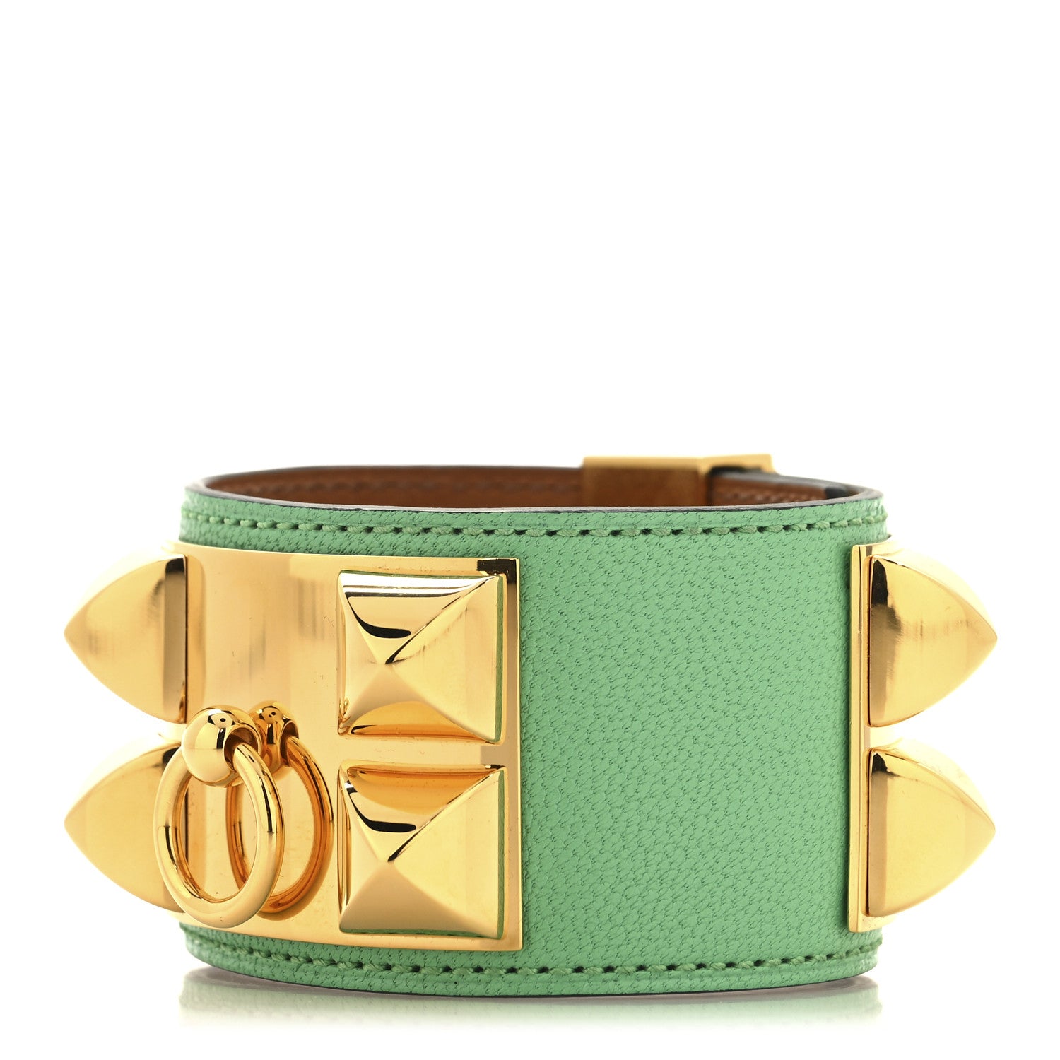 Hermes Chevre Chamkila Collier de Chien CDC Bracelet T2 Vert Comics 1 of 6