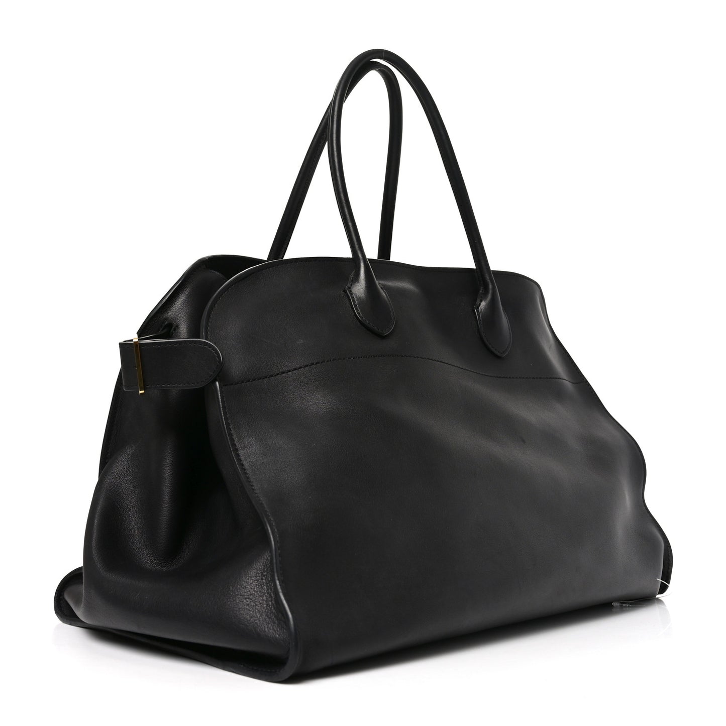 Polished Saddle Calfskin Soft Margaux 17 Black