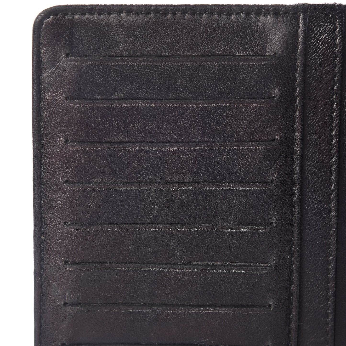 Patent Calfskin Lucky Symbols Yen Wallet Black