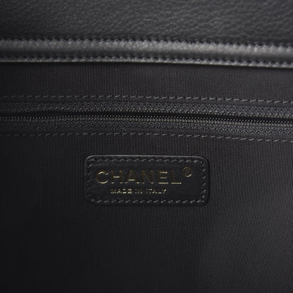 Chanel Bullskin Stitched Medium Shopping Bag Black 7 of 11