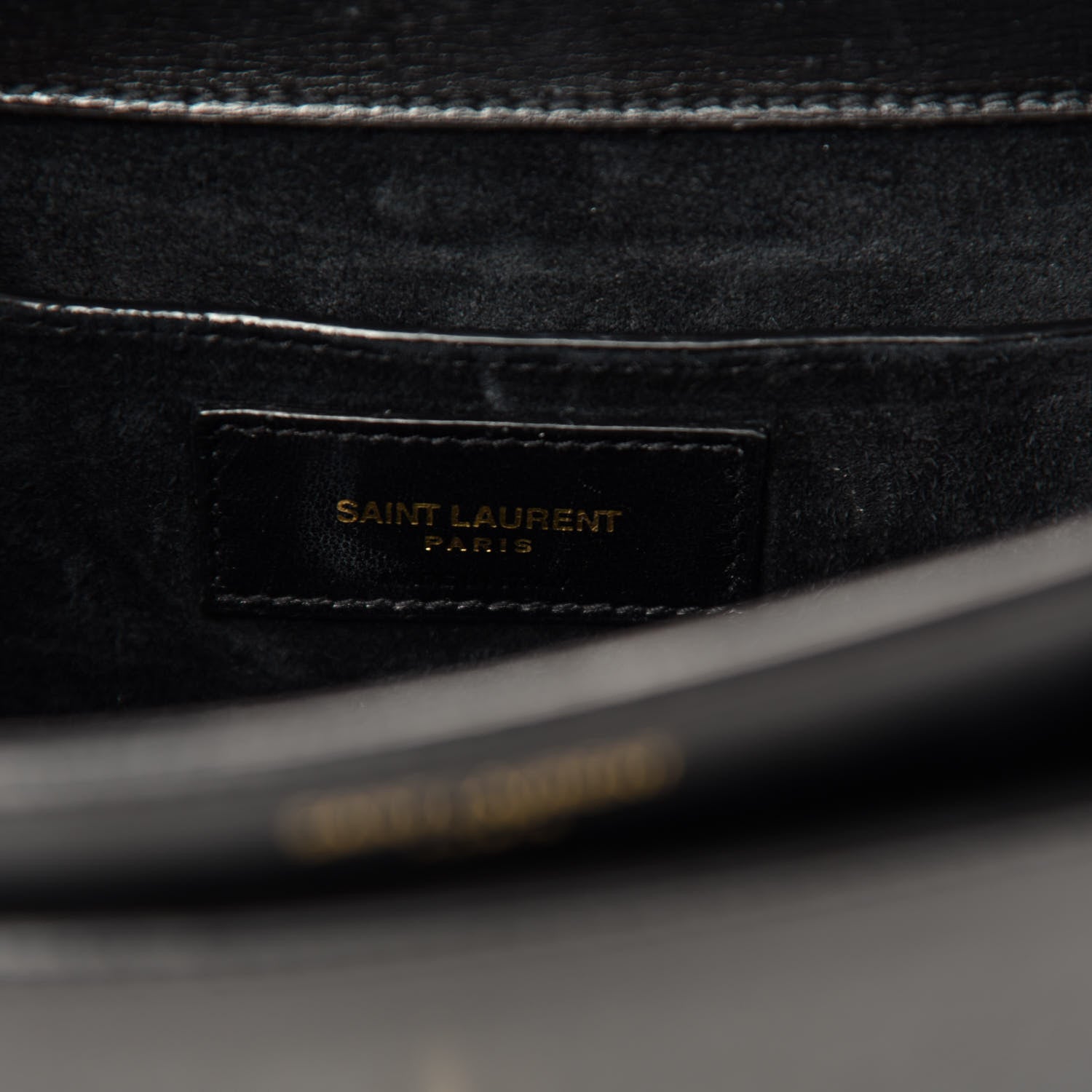 Saint Laurent Smooth Calfskin Medium Monogram Sunset Satchel Black 9 of 12