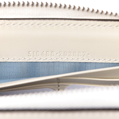 Gucci X SEGA Calfskin GUCCY Stars Zip Around Wallet Mystic White Gold 7 of 8