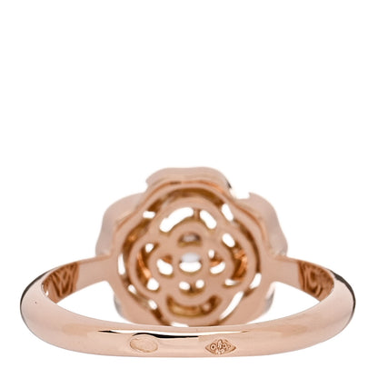 Chanel 18K Rose Gold Diamond Extrait de Camelia Ring 49 4.75 4 of 6