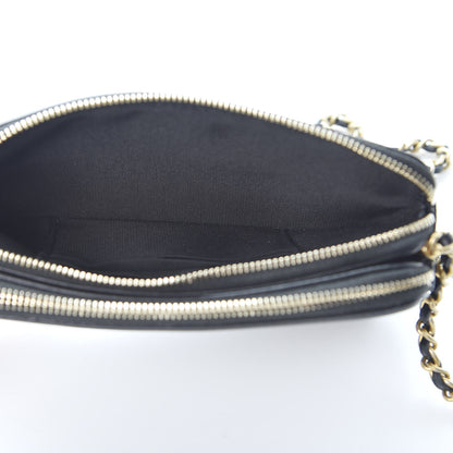 Chanel Caviar Quilted CC Filigree Clutch With Chain Black 5 of 13