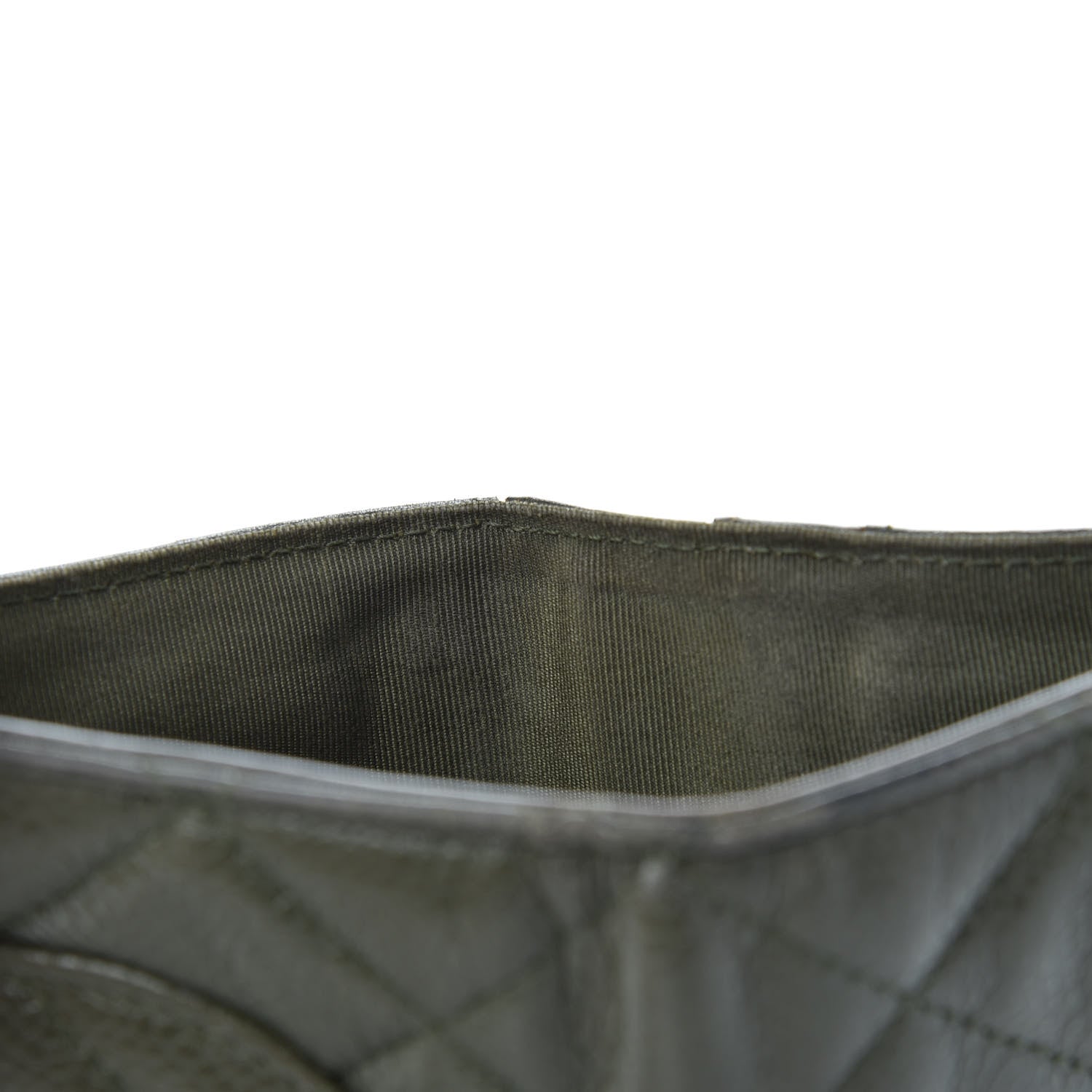 Chanel Caviar Quilted Large Flap Wallet Dark Green 12 of 17