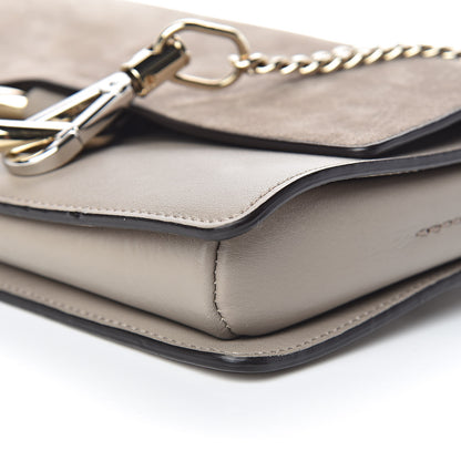 Chloe Suede Calfskin Small Faye Shoulder Bag Motty Grey 9 of 10
