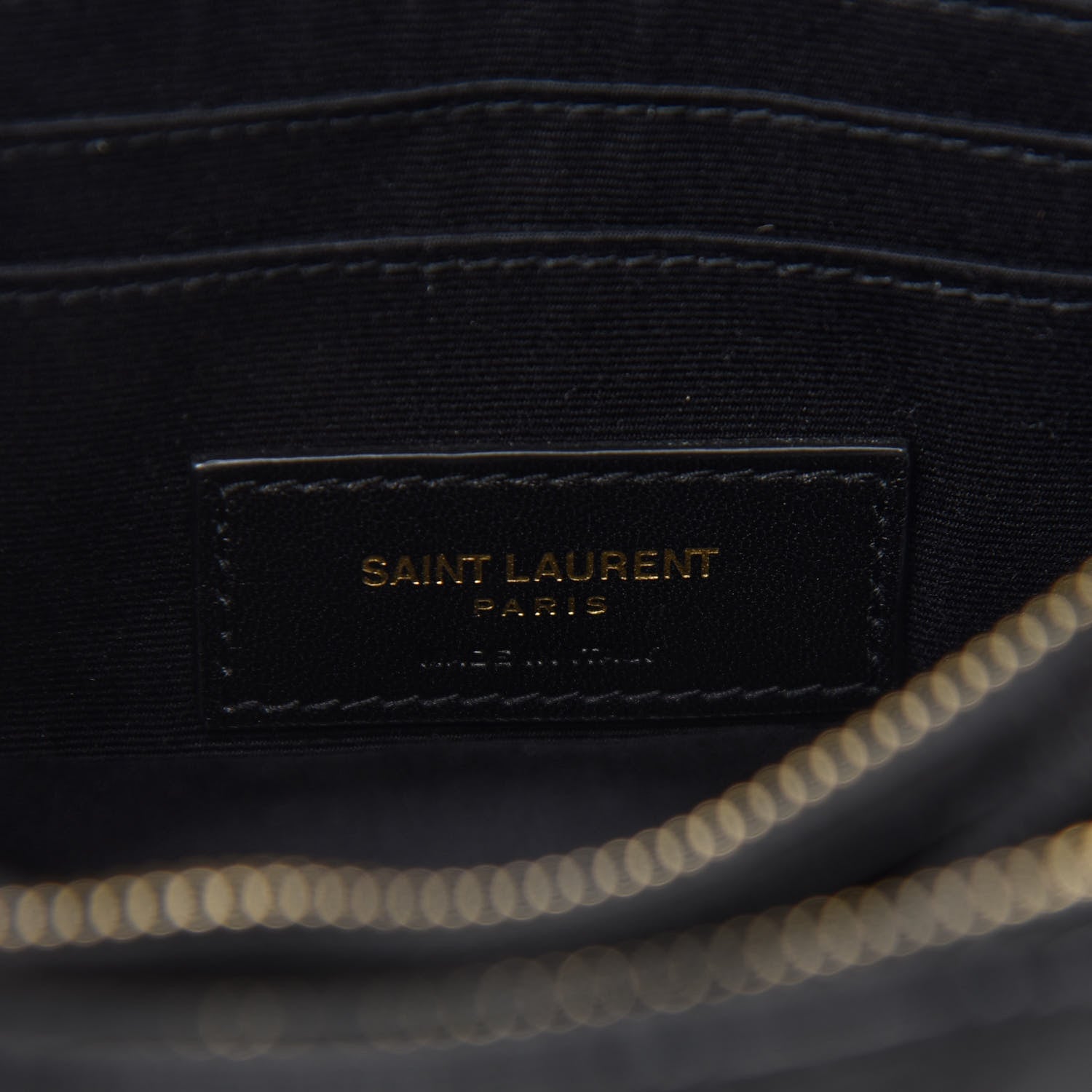 Saint Laurent Grained Lambskin Quilted Mini Becky Double Zip Bag Black 8 of 12