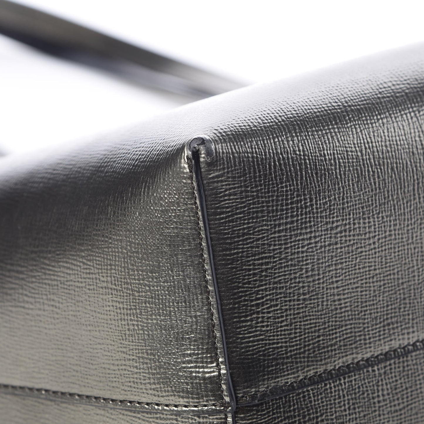 Laminated Calfskin Medium T Tote Anthracite