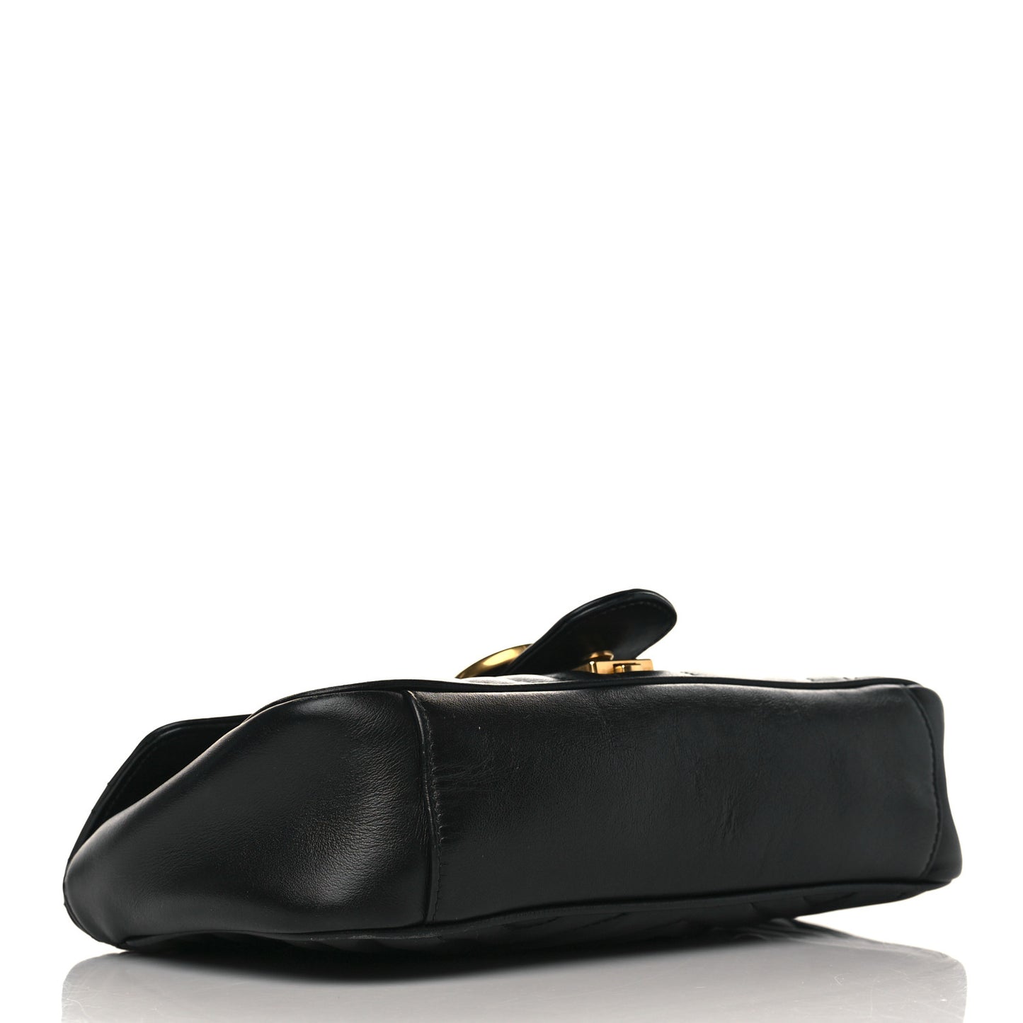 Calfskin Matelasse Small GG Marmont Shoulder Bag Black