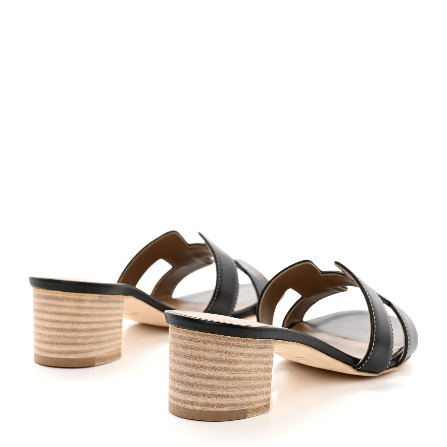 Calfskin Oasis Sandals 37 Black