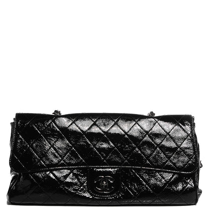 Chanel Patent Quilted Ritz Flap Bag Black 1 of 8
