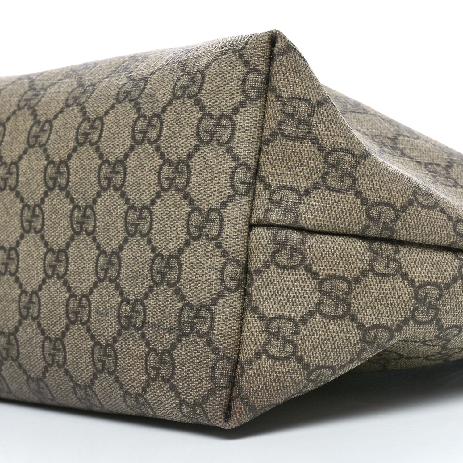 Gucci GG Supreme Monogram Medium Zippered Shopping Tote Dark Brown 10 of 15