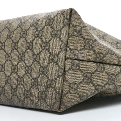 Gucci GG Supreme Monogram Medium Zippered Shopping Tote Dark Brown 10 of 15