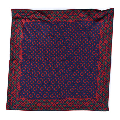 Gucci Silk Twill Plainmetric Square Scarf Sapphire Green 1 of 3