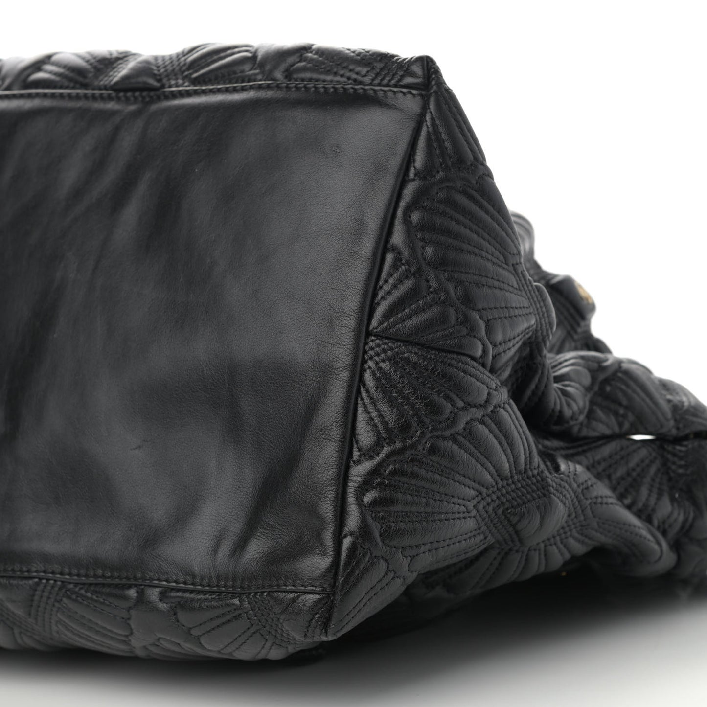 Calfskin Embroidered Ca D'Oro Tote Black