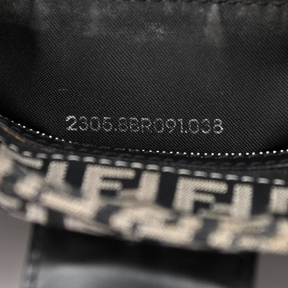 Fendi Zucchino Shoulder Bag Black White 7 of 13