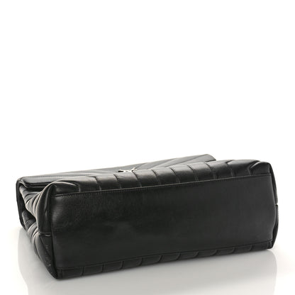 Saint Laurent Calfskin Y Quilted Monogram Medium Loulou Chain Satchel Black 4 of 8
