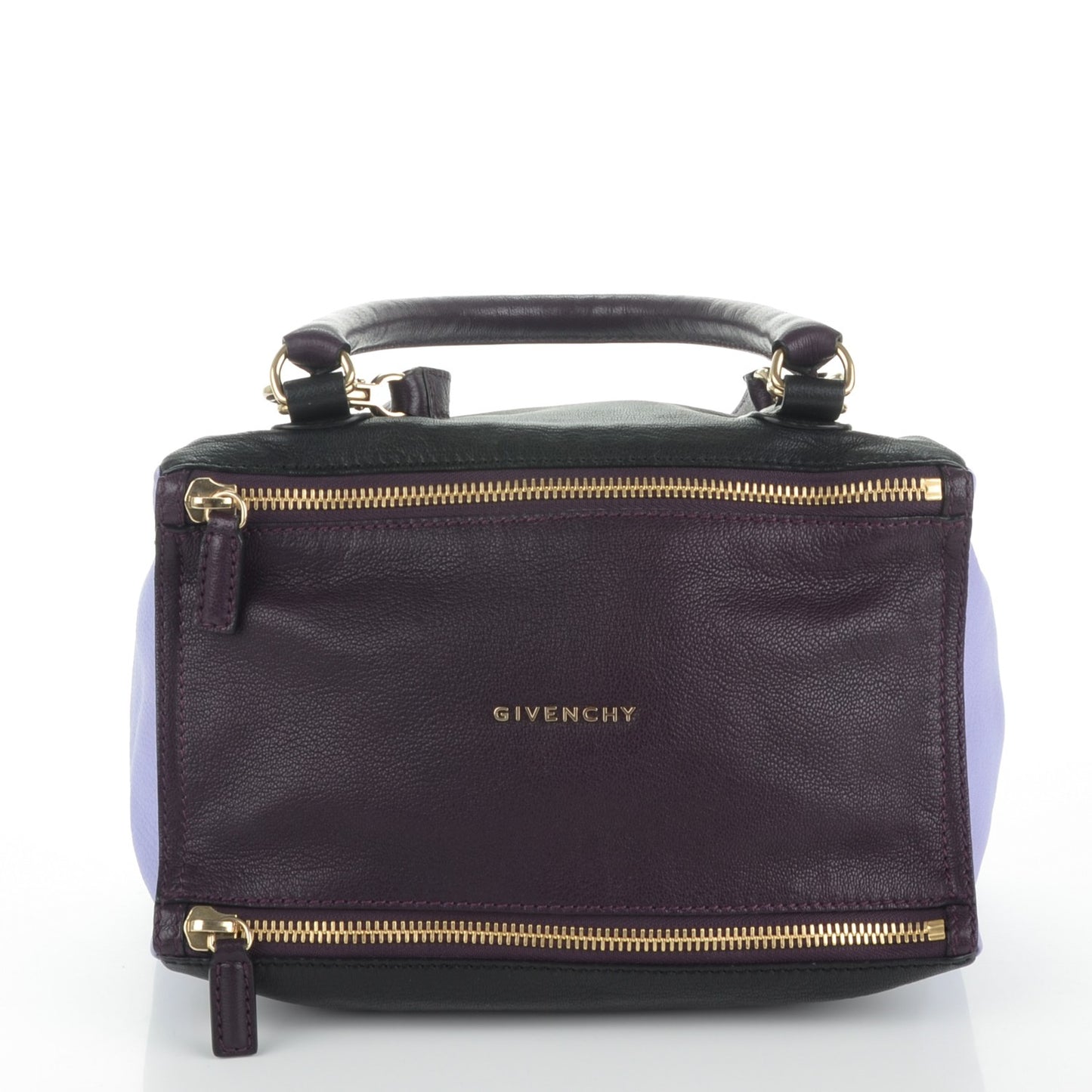 Sugar Goatskin Small Colorblock Pandora Aubergine