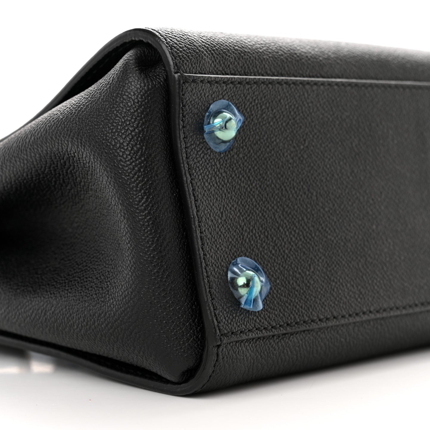 Soft Grain Calfskin Small Buckle Tote Black