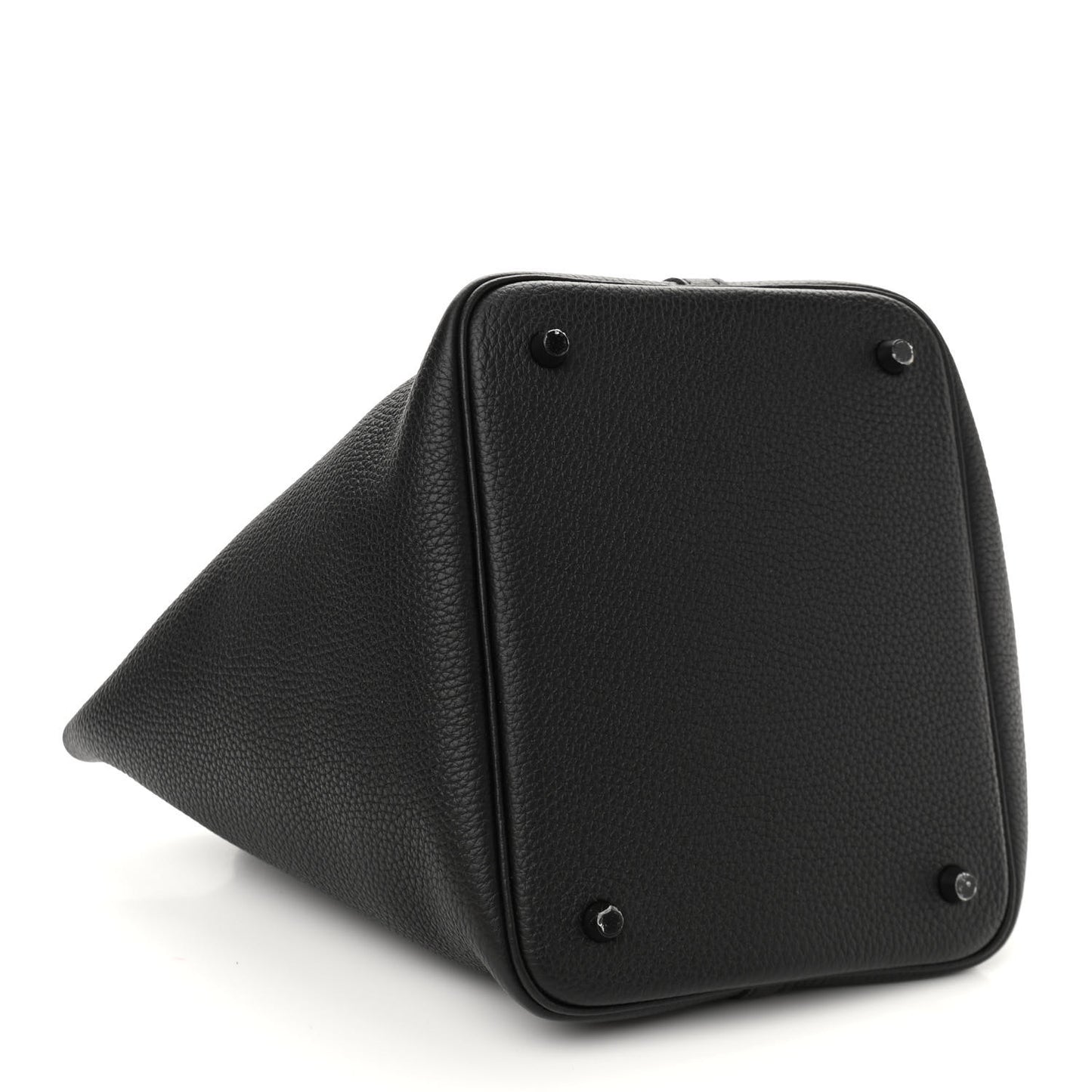 Taurillon Clemence Monochrome Picotin Lock 22 MM Black