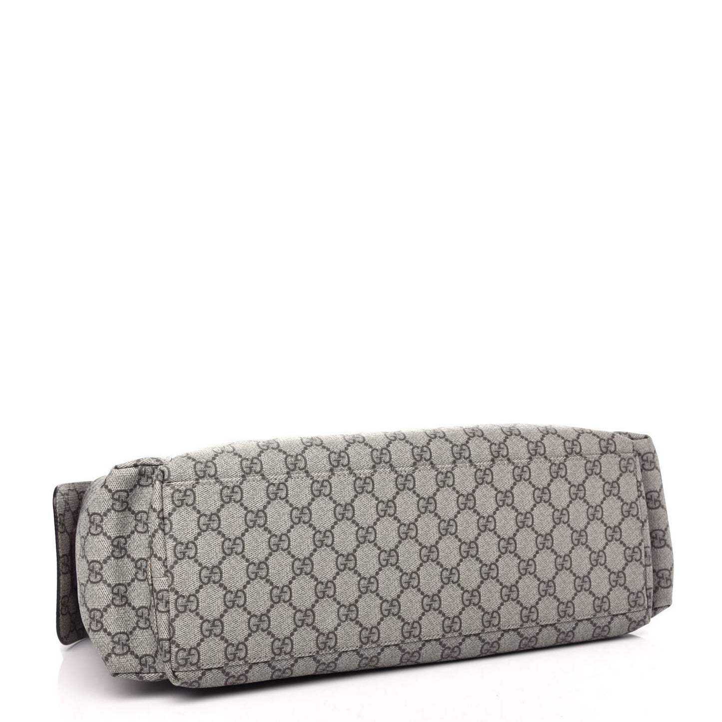 GG Supreme Monogram Selleria Calfskin Messenger Diaper Bag Beige Ebony Cocoa Dark Chocolate