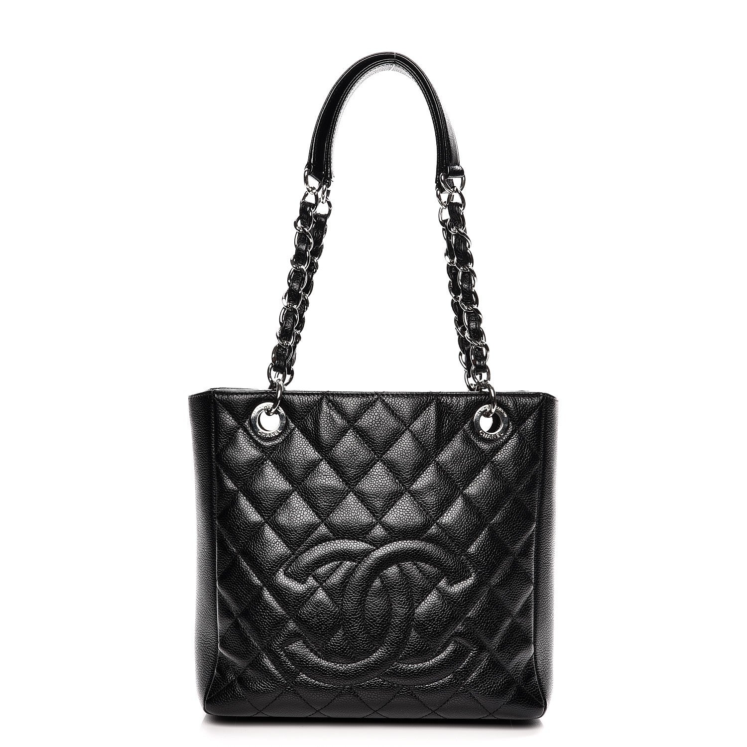 Chanel Caviar Quilted Petit Shopping Tote PST Black 1 of 10