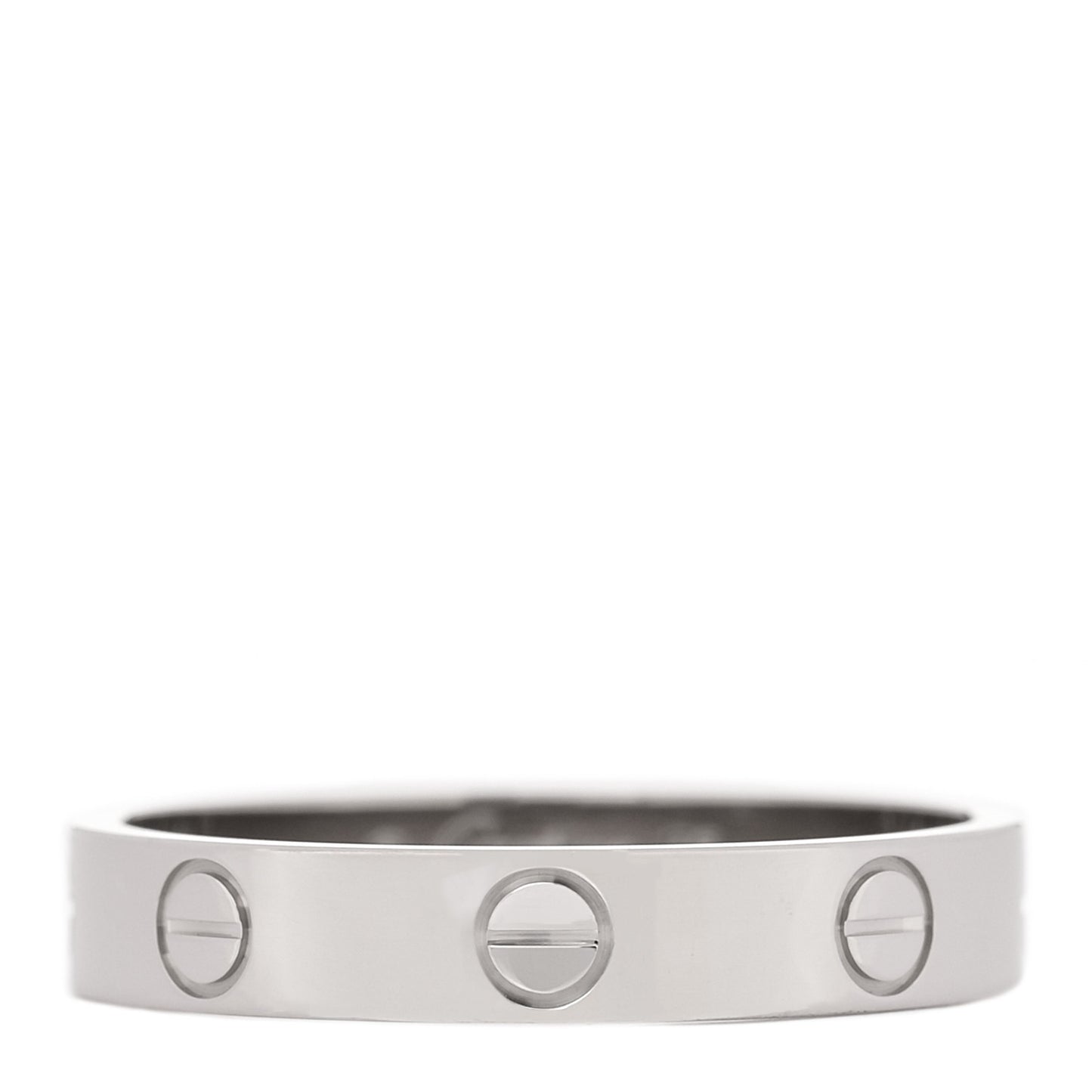 18K White Gold 3.5mm LOVE Wedding Band Ring 56 7.75