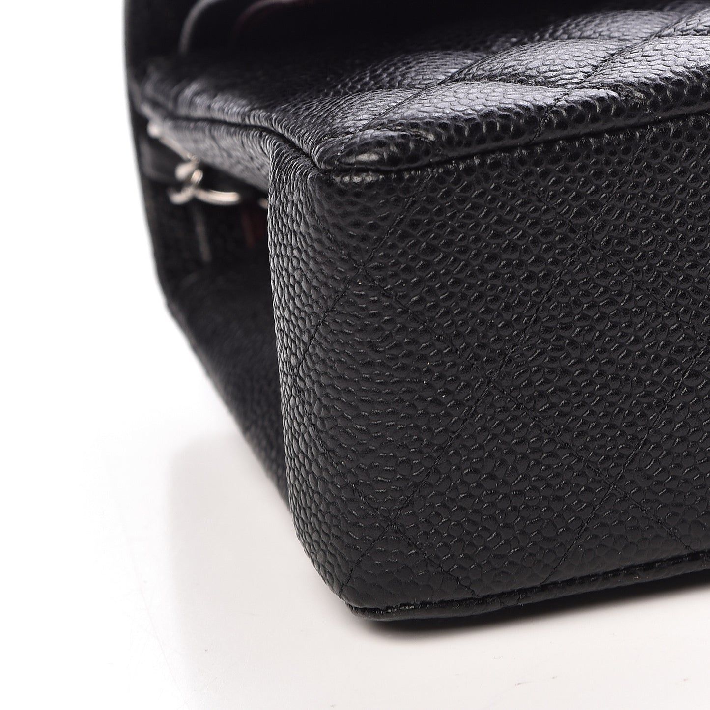 Caviar Quilted Small Double Flap Black