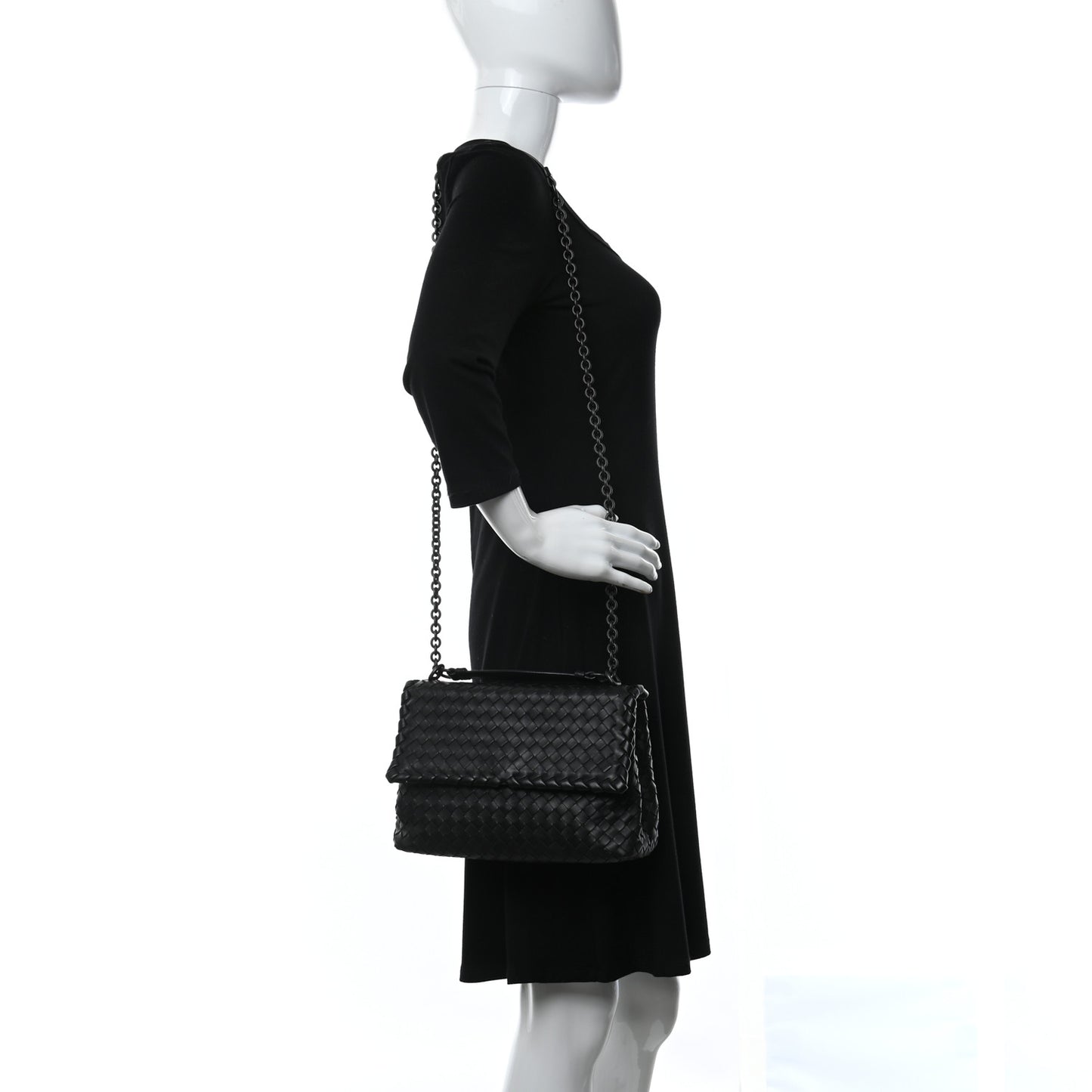 Nappa Intrecciato Large Olimpia Bag Black