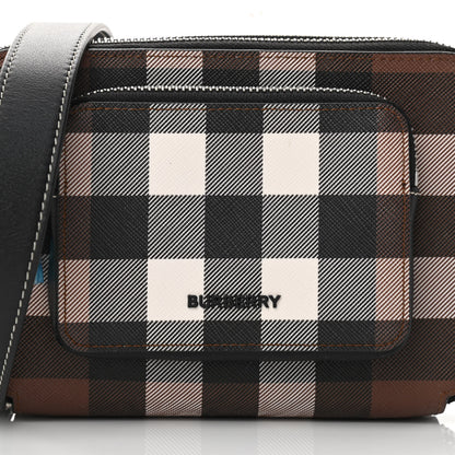 Burberry E-Canvas Jake Giant Check Messenger Dark Birch 10 of 12