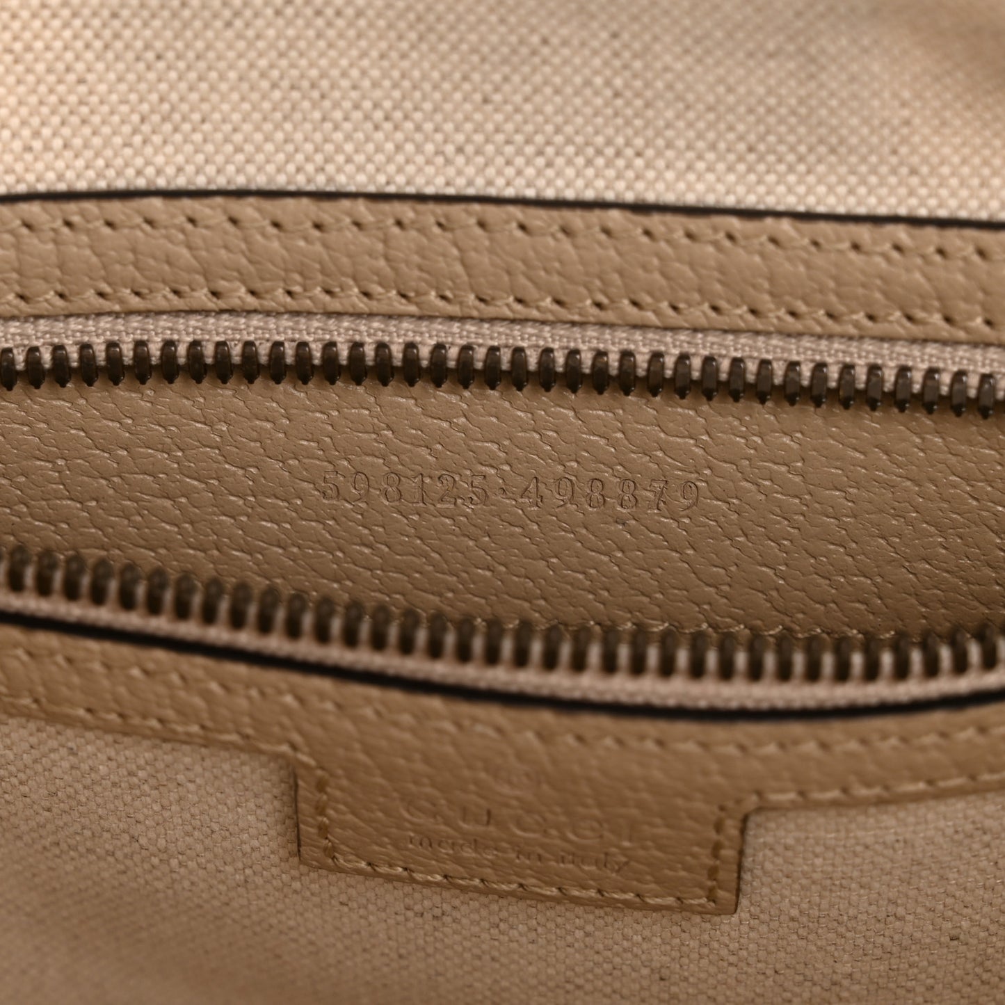 GG Supreme Monogram Textured Dollar Calfskin Web Small Ophidia Half Moon Hobo Beige Mystic White Oatmeal
