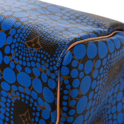 Louis Vuitton Monogram Kusama Town Speedy 30 Blue 10 of 12