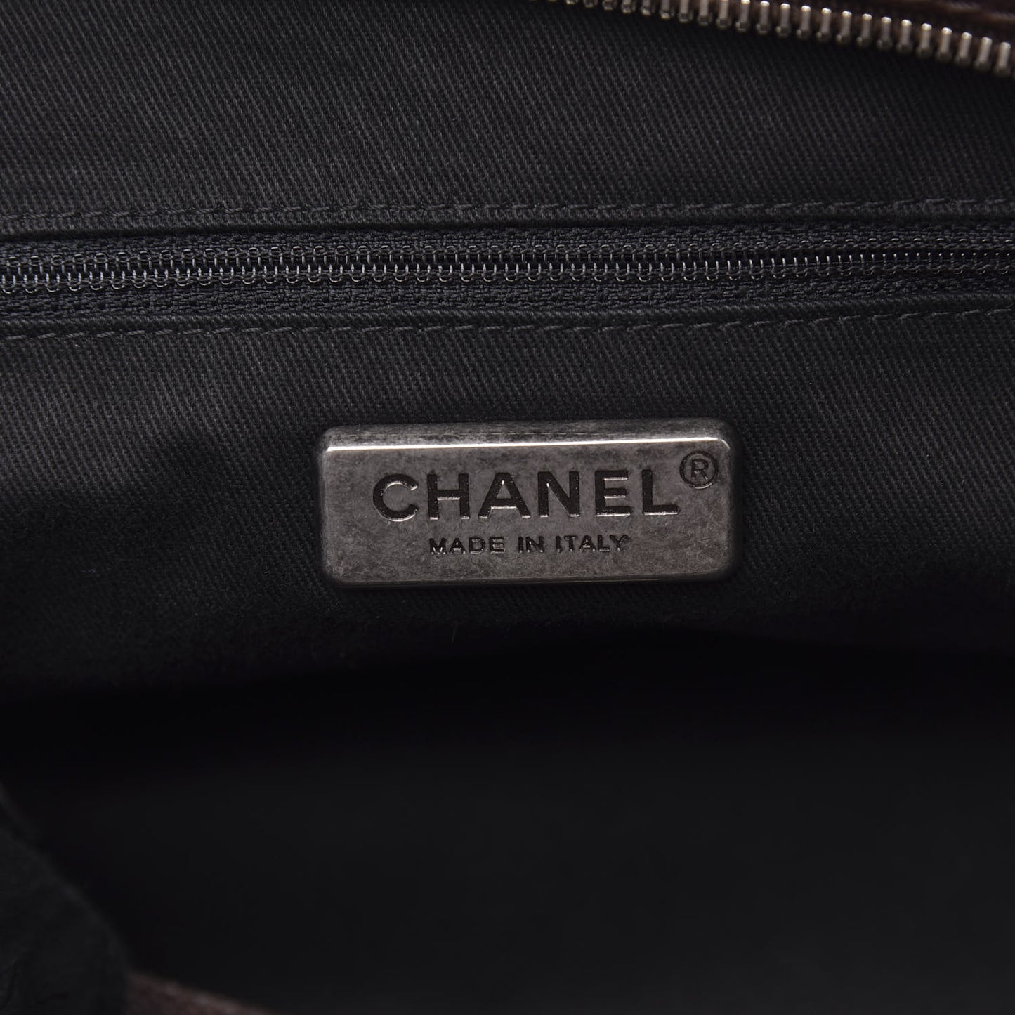 Caviar Quilted Bowler Tote Brown