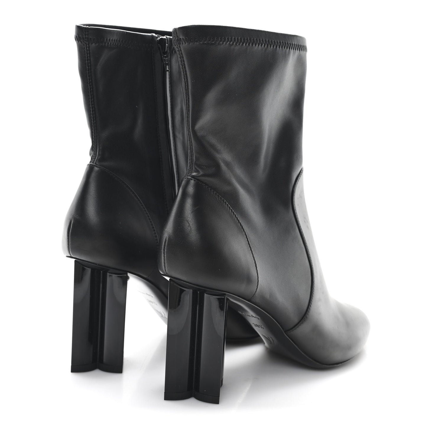 Calfskin Uniformes Silhouette Ankle Boots 38.5 Black