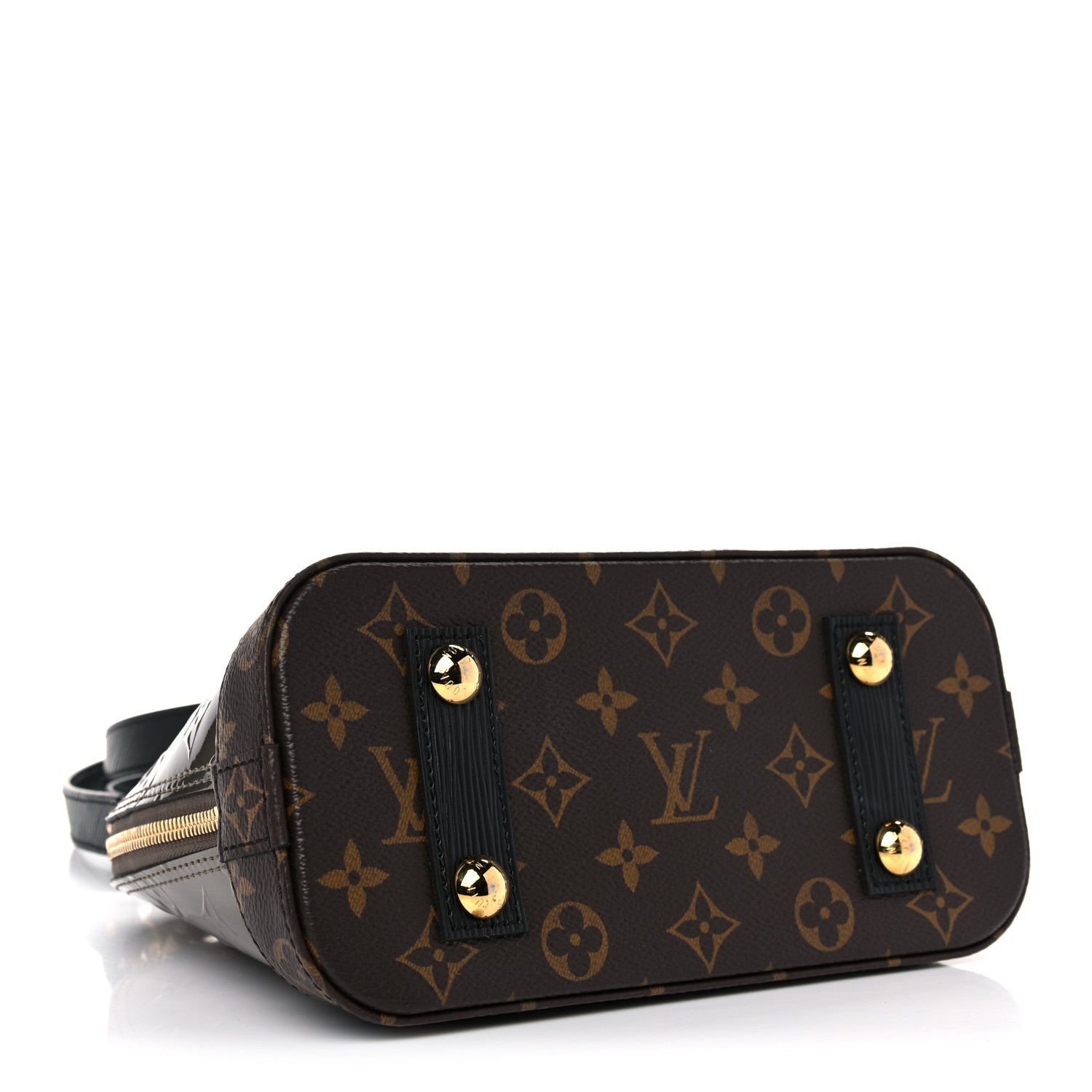 Louis Vuitton Vernis Epi Monogram Alma BB Champagne Metallise 4 of 15