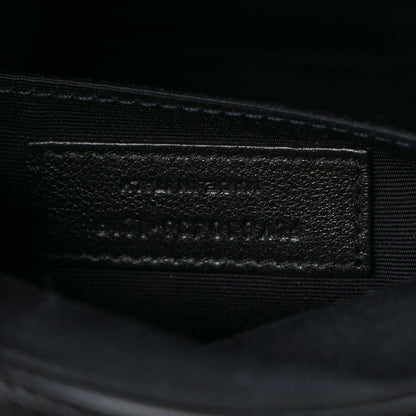 Saint Laurent Calfskin Matelasse Chevron Round Vinyle Camera Bag Black 7 of 9