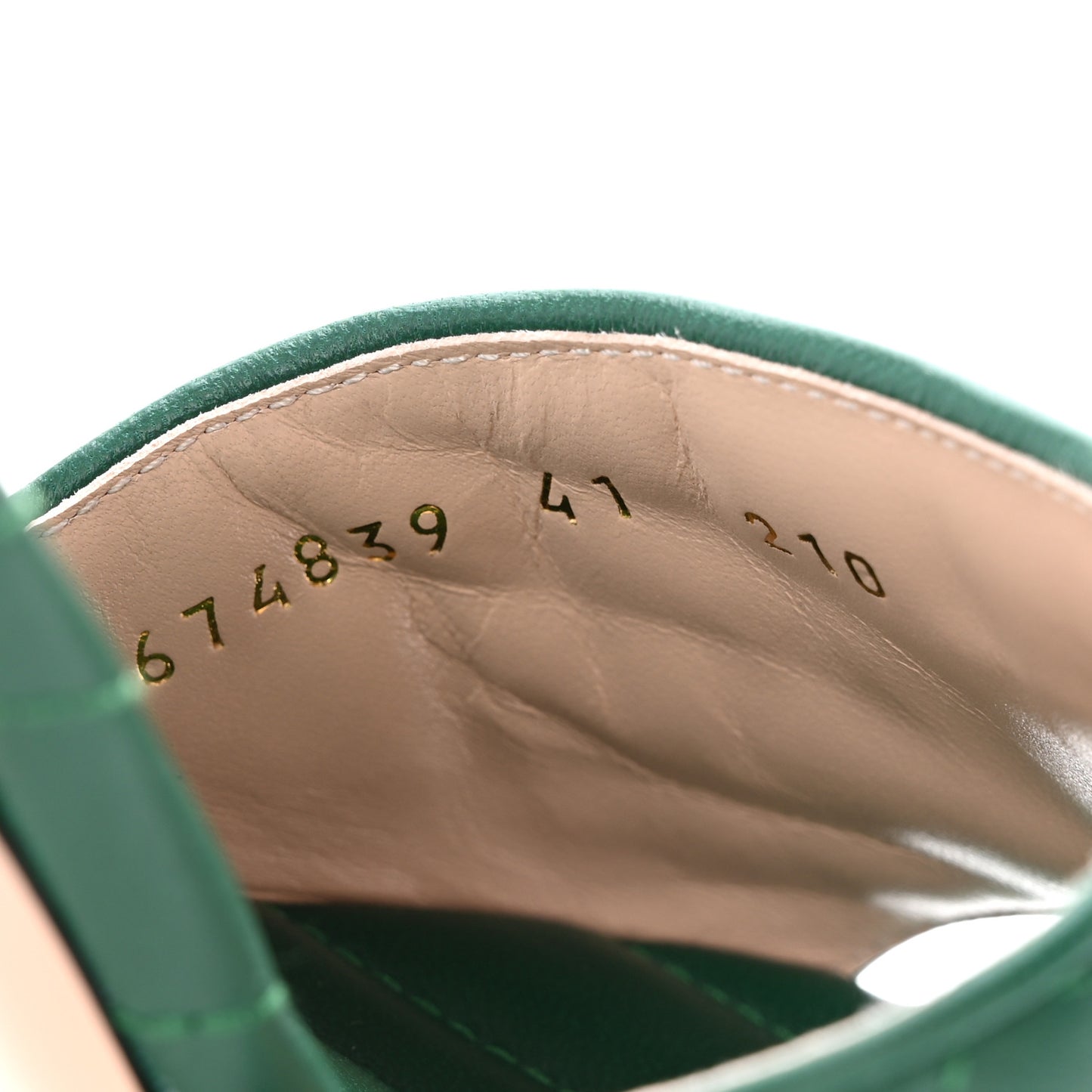 Nappa Matelasse GG Marmont 75mm Slide Sandals 41 Emerald