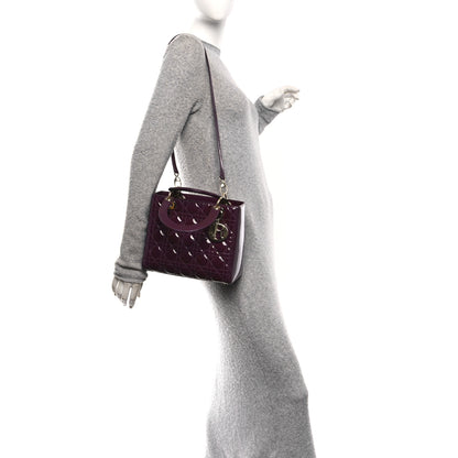 Christian Dior Patent Cannage Medium Lady Dior Purple 2 of 13
