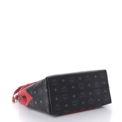 MCM Visetos Medium Klara Hobo Red Black 4 of 9