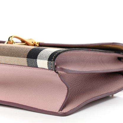 Burberry Derby Calfskin House Check Small Macken Crossbody Bag Pale Orchid 7 of 7
