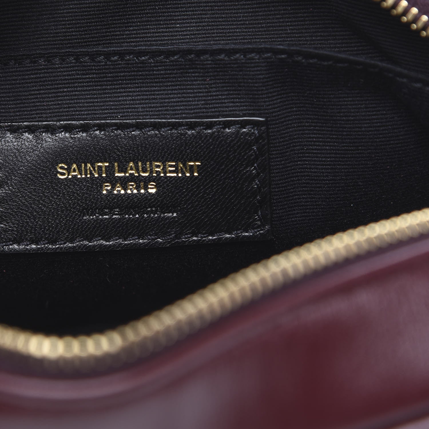 Saint Laurent Calfskin Canvas Monogram Lou Belt Bag Natural Dark Legion Red 6 of 8