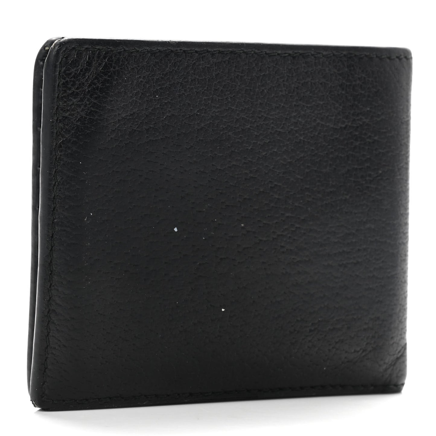 Calfskin Bee Bi-Fold Wallet Black