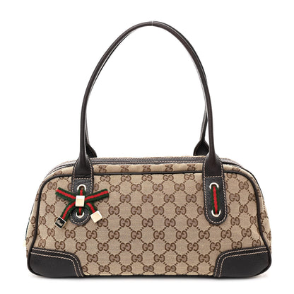 Gucci Monogram Small Princy Satchel Dark Brown 1 of 11